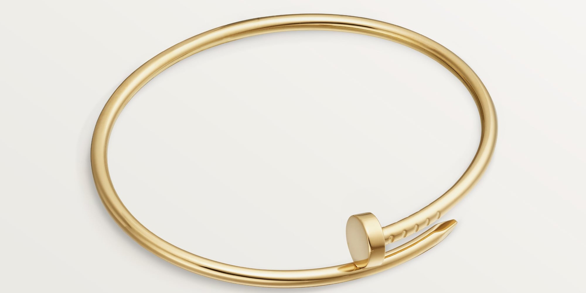 Juste un Clou bracelet, small model in yellow gold by Cartier. Image courtesy of Cartier.