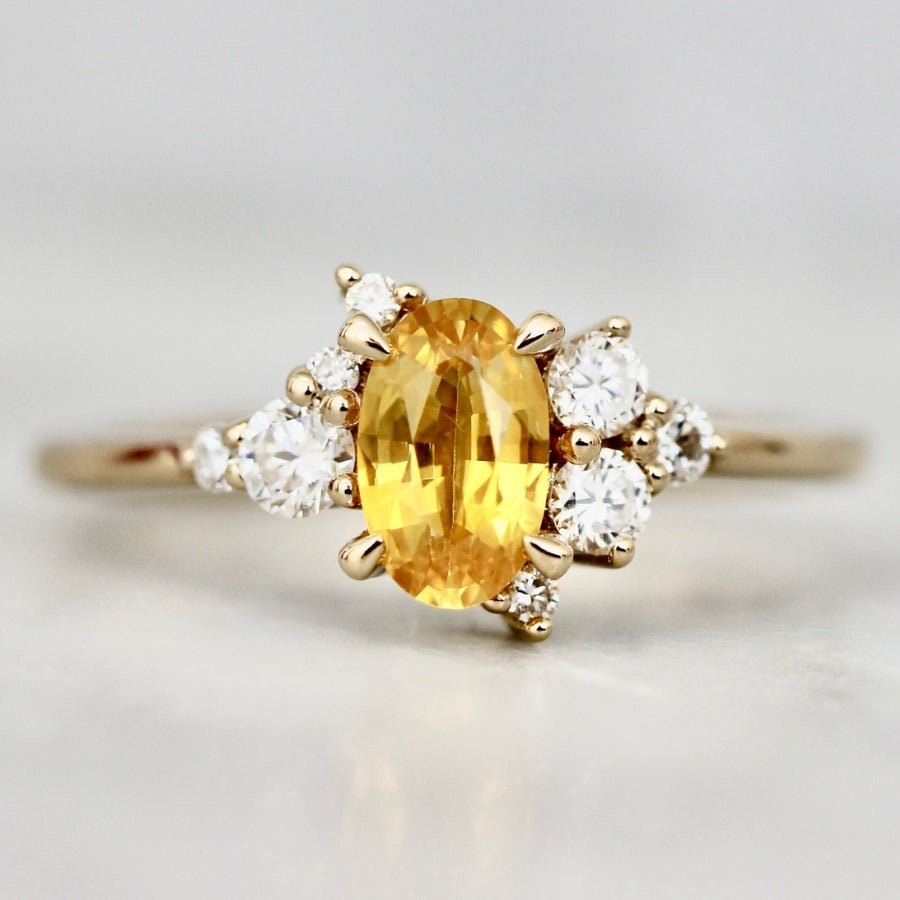 Limoncello yellow oval sapphire ring by Gem Breakfast