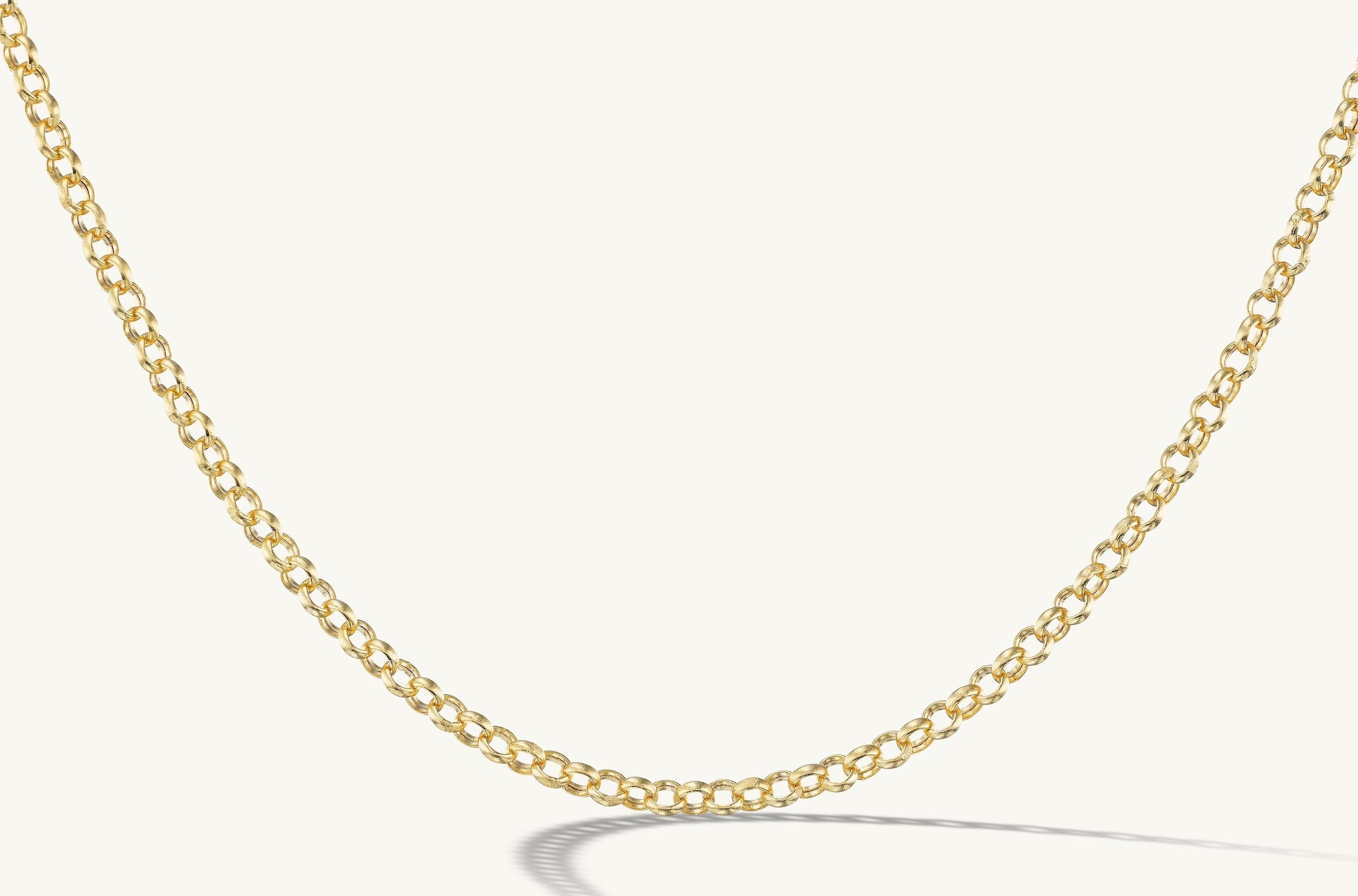 Sophie Ratner Rolo Chain Necklace, 14k semi-hollow gold, brand-disclosed construction