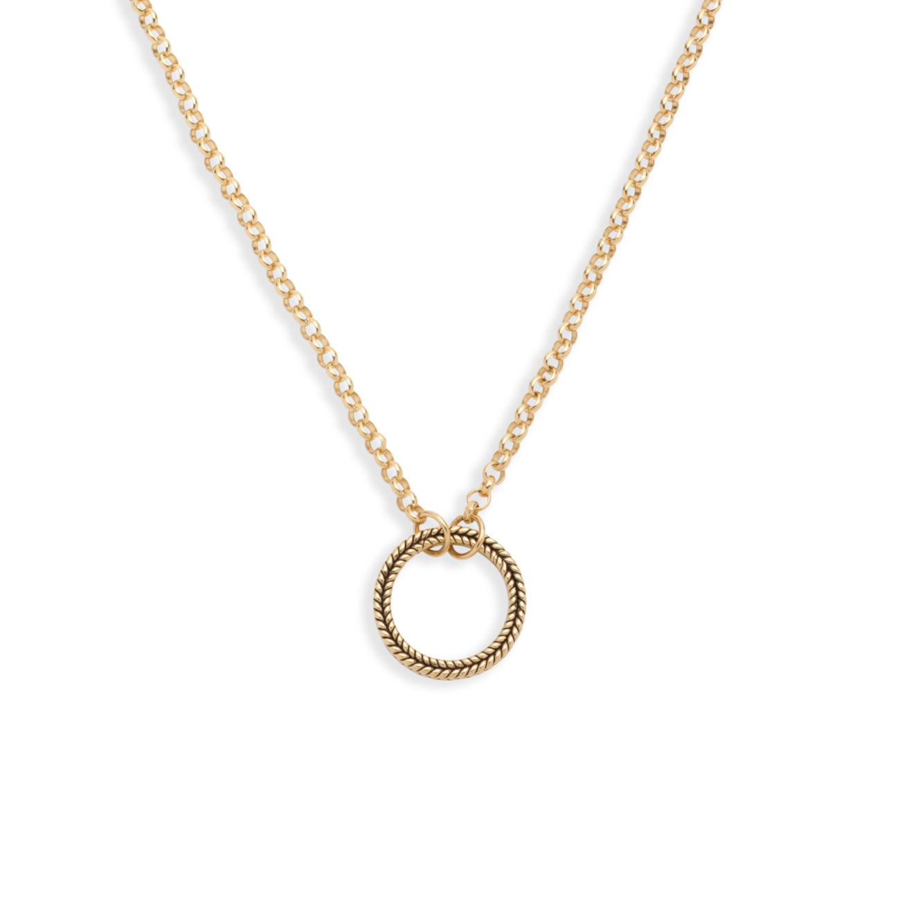 Foundrae Medium Open Belcher Chain in 18k yellow gold, the kind of substantial link profile a first medallion needs.
