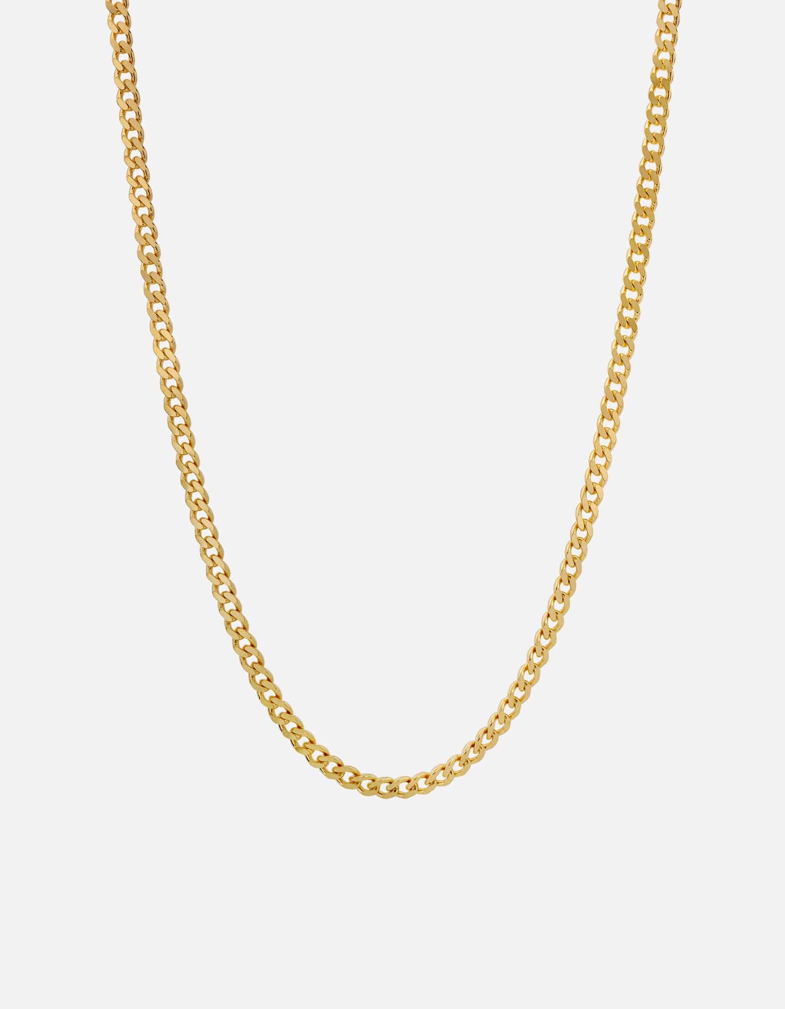 A 4mm solid gold Cuban curb chain from Miansai.
